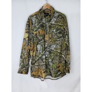 REDHEAD Silent Hide MOSSY OAK Camo Button Up Shirt Bass Pro Shops Large